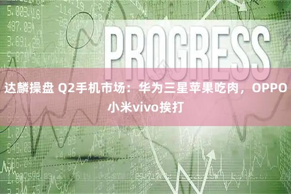 达麟操盘 Q2手机市场：华为三星苹果吃肉，OPPO小米vivo挨打